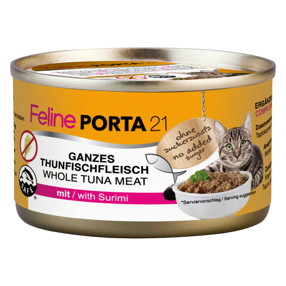 Pakiet Feline Porta 21, 12 x 90 g - Tuńczyk z surimi