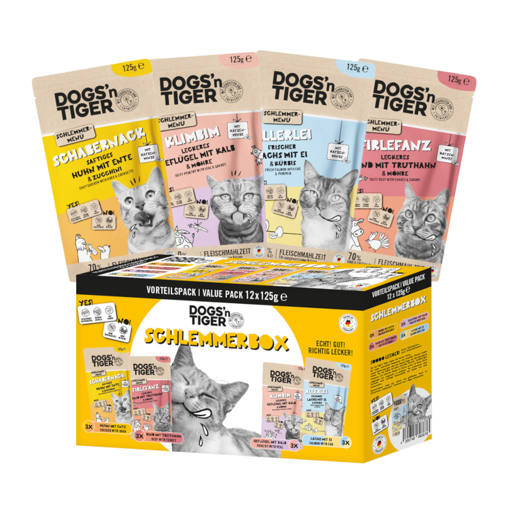 Korzystny pakiet Dogs'n Tiger Cat, 24 x 125 g - Pakiet mieszany (4 smaki)