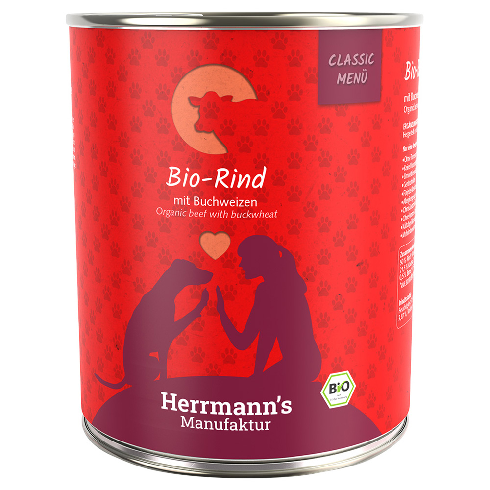 Pakiet Herrmann's Classic Bio Menu, 12 x 800 g - Biowołowina z biogryką