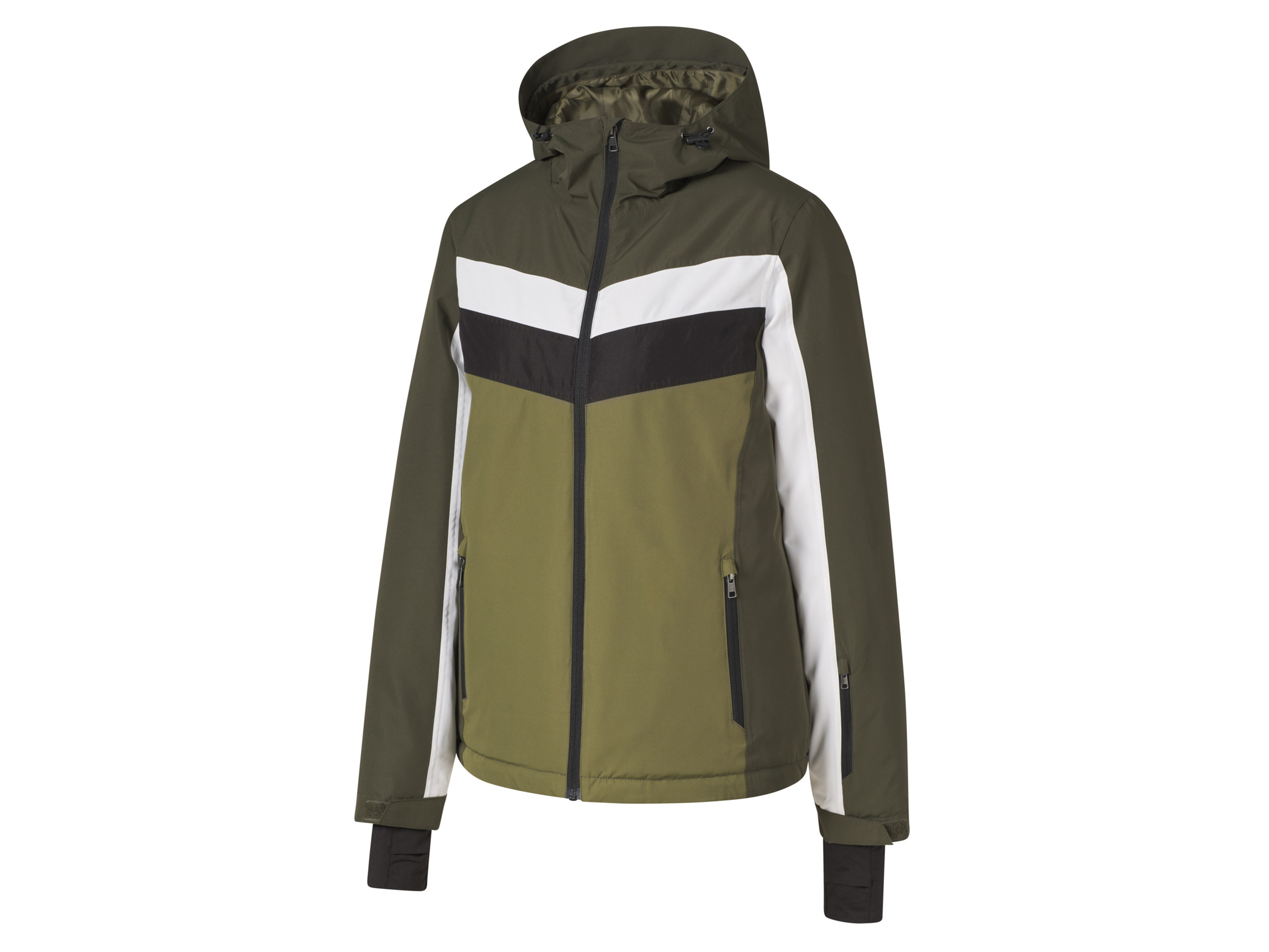 CRIVIT Kurtka narciarska damska z technologią THERMOLITE® EcoMade (Khaki, S(36/38))