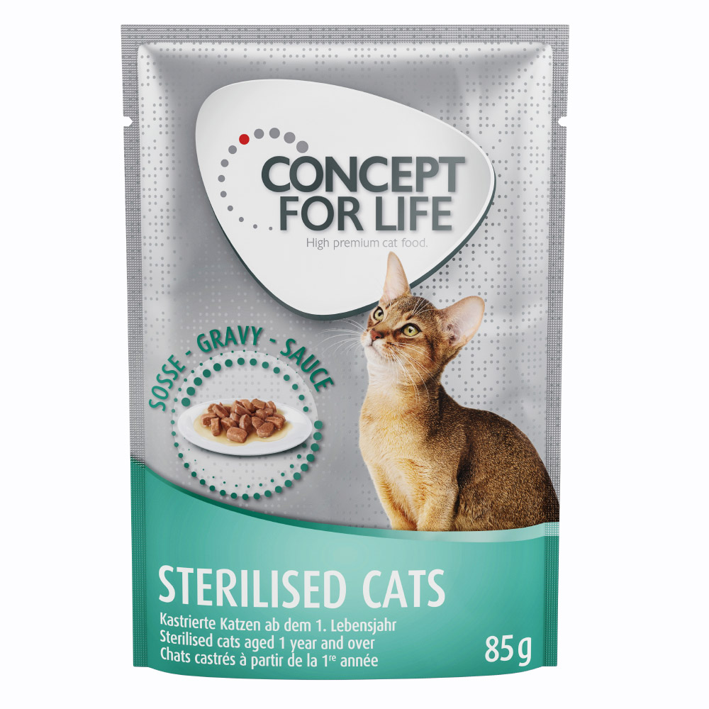 Concept for Life Sterilised Cats z kurczakiem, w sosie - 12 x 85 g
