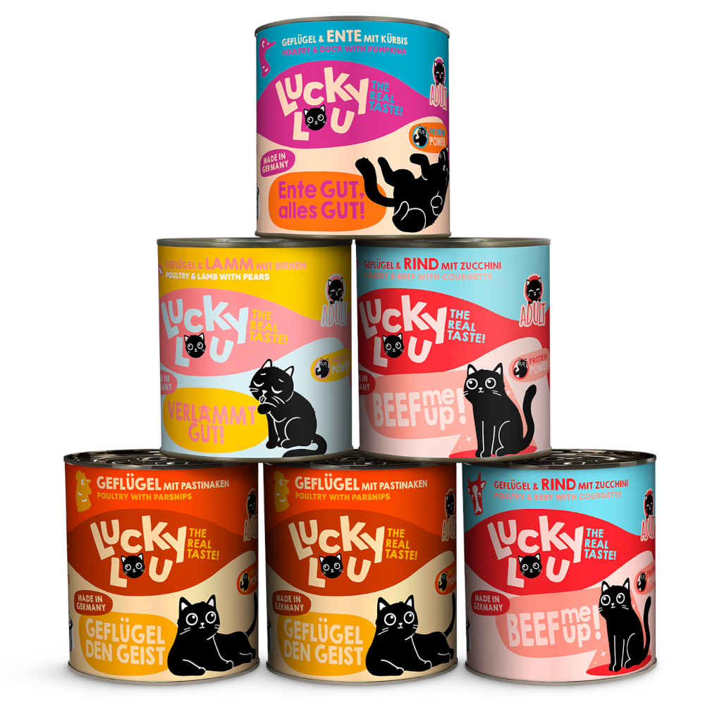Lucky Lou Adult, 6 x 800 g - Pakiet mieszany Tasty (4 smaki)