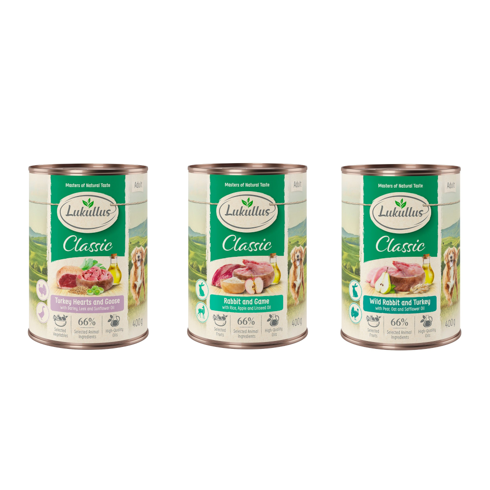 Mieszany pakiet próbny Lukullus - 6 x 400 g: pakiet mieszany 1