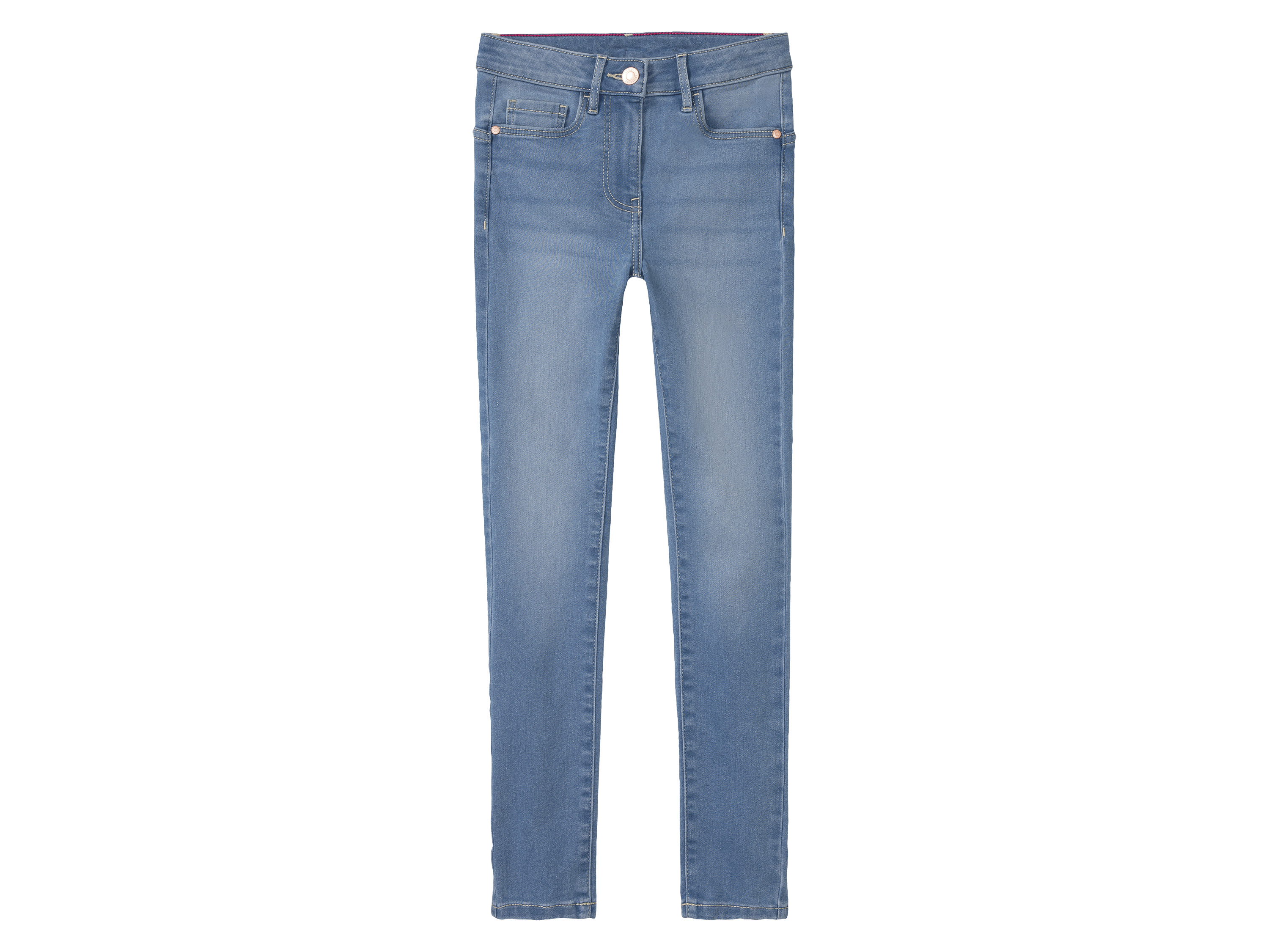 pepperts!® Jeansy dziewczęce z wysokim stanem, super skinny fit (152, Jasnoniebieski)