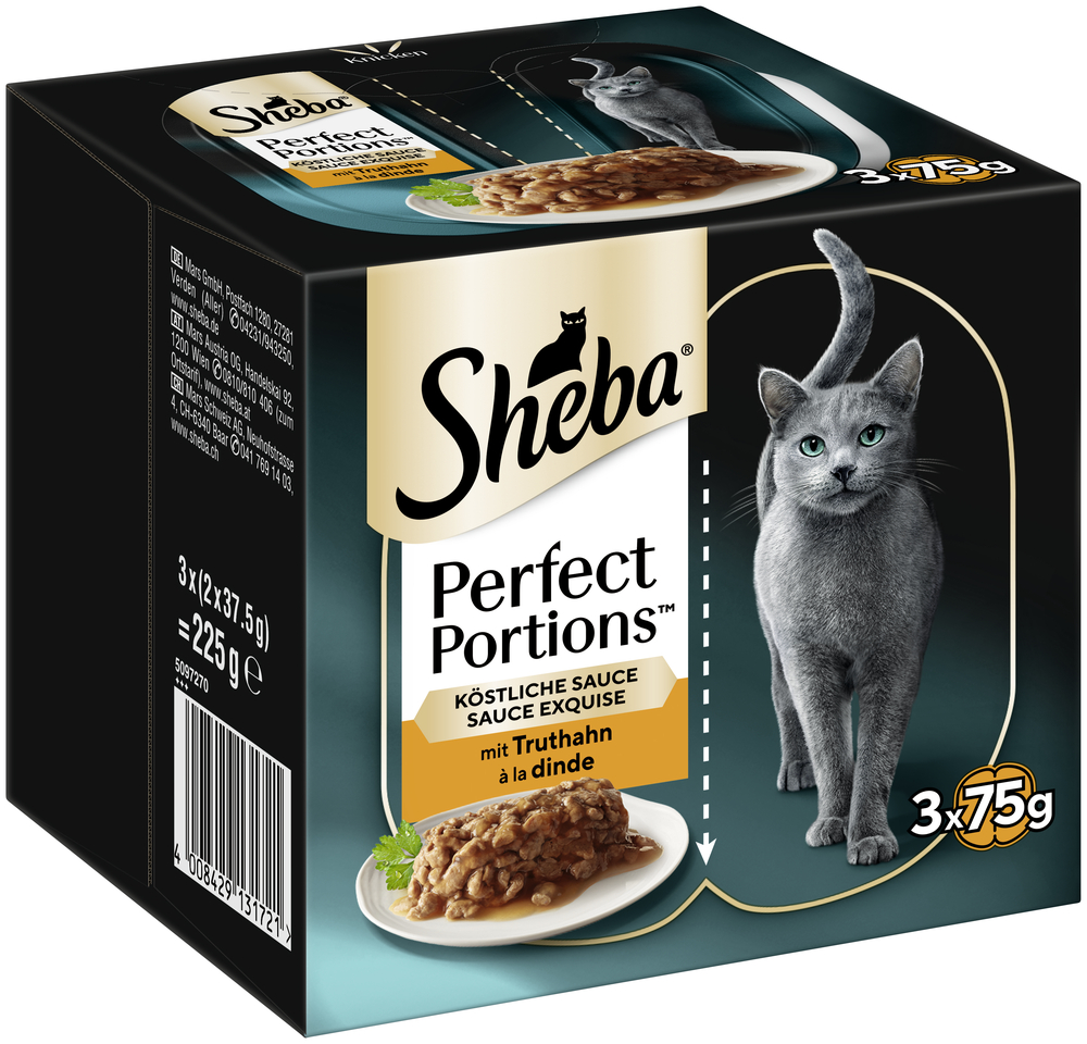 Megapakiet Sheba Perfect Portions, 48 x 37,5 g - Indyk w sosie