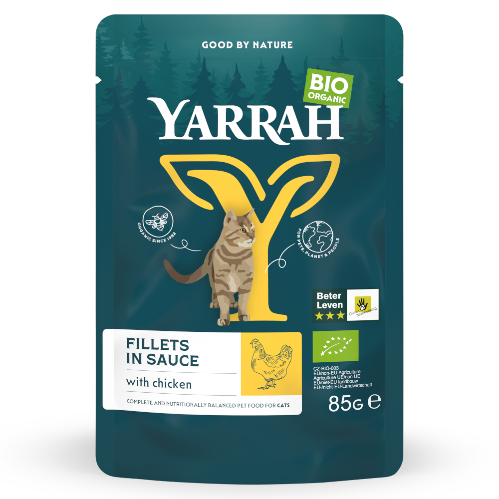 Yarrah Bio Filety w sosie, 28 x 85 g - Biokurczak