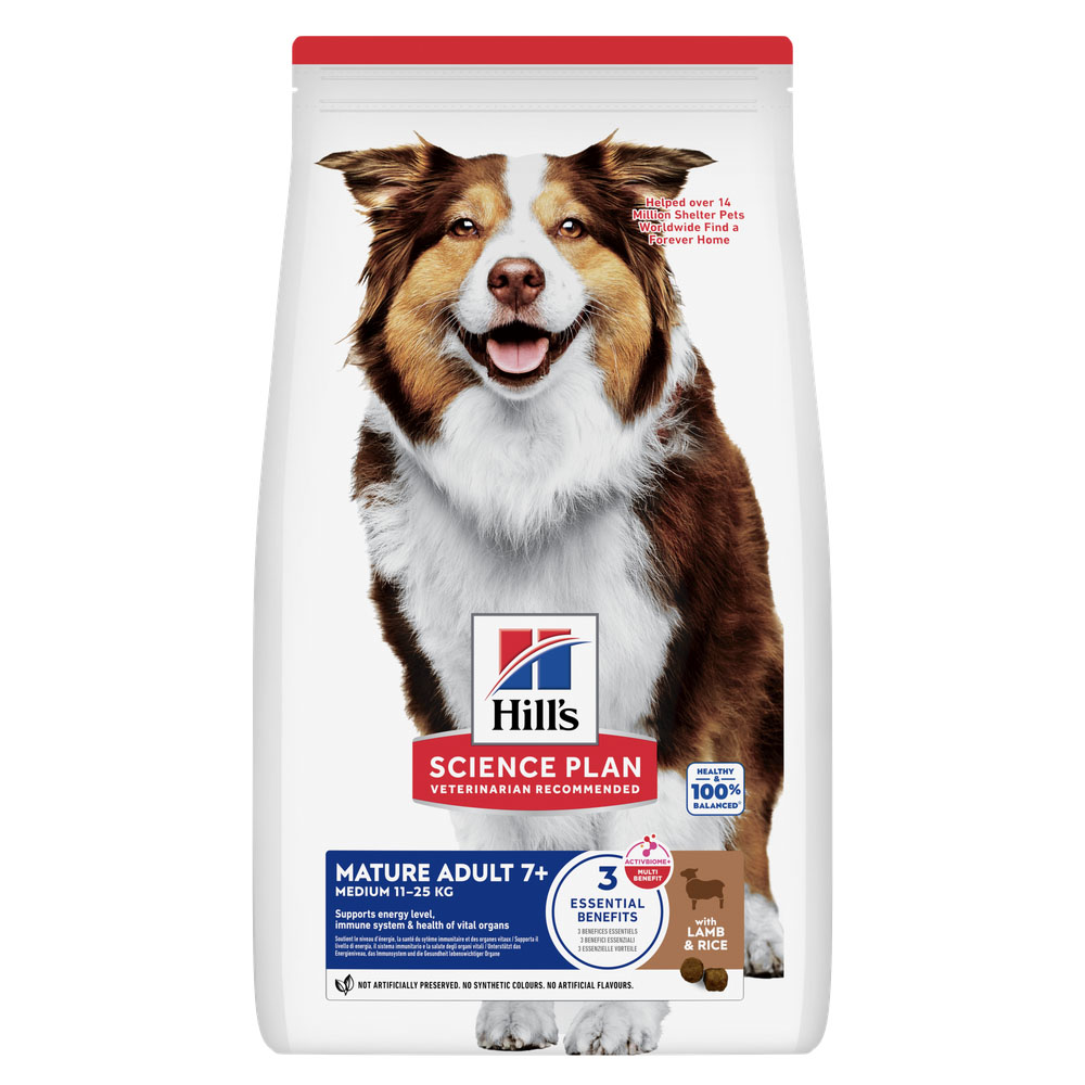Hill's Science Plan Mature Adult 7+ Medium, jagnięcina z ryżem - 2 x 14 kg