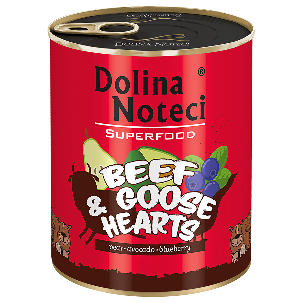 Dolina Noteci Superfood, 12 x 800 g - Wołowina i serca z gęsi