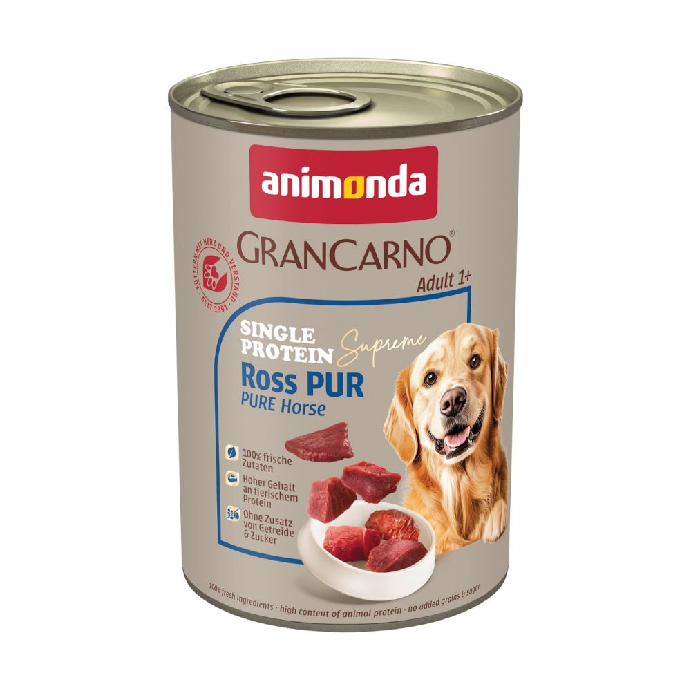 animonda GranCarno Adult Single Protein Supreme, 6 x 400 g - Konina