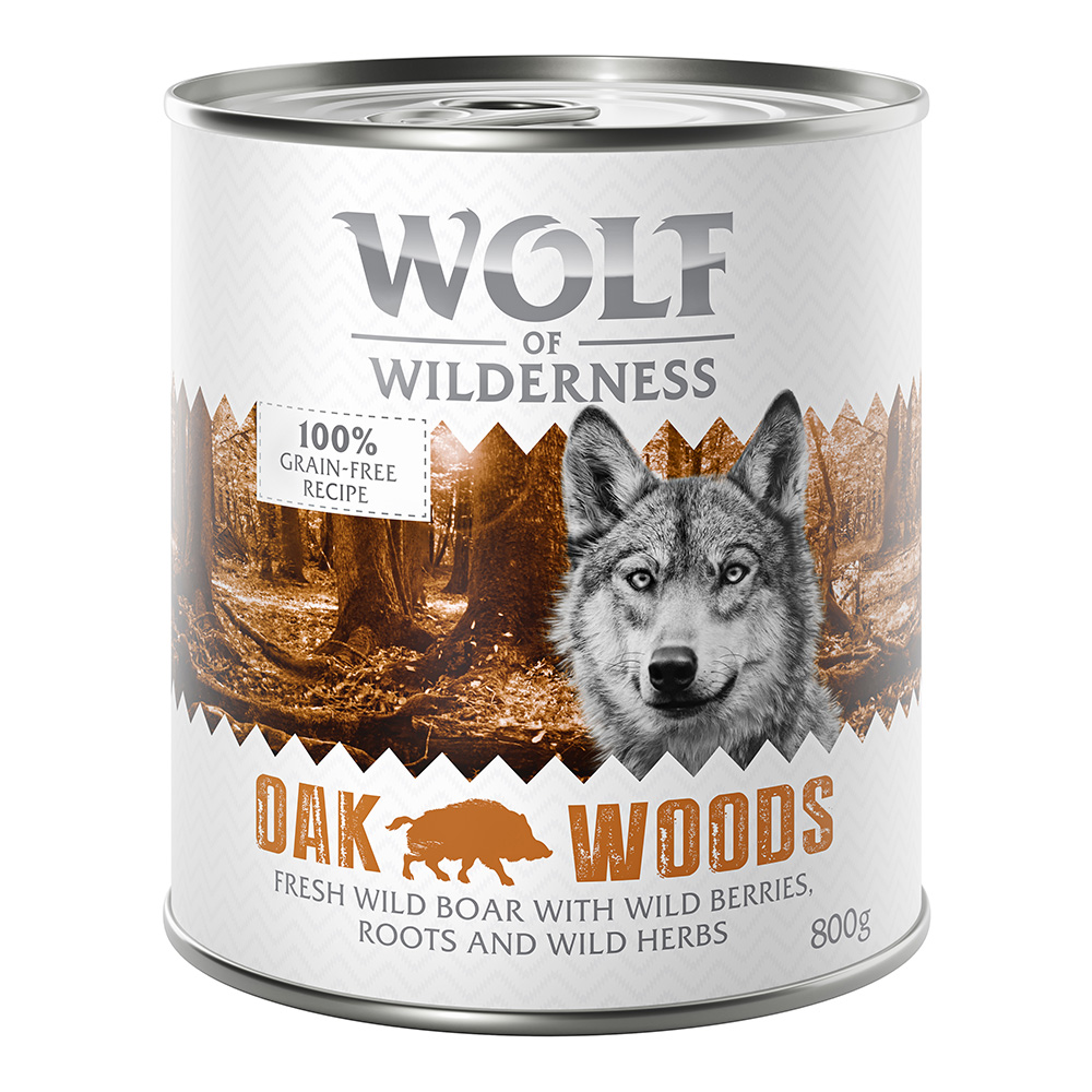 Megapakiet Wolf of Wilderness Monoprotein Adult, 24 x 800 g - Oak Woods, dzik