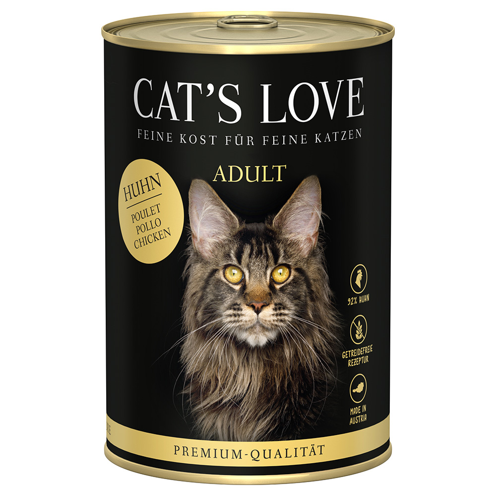 Cat's Love, 6 x 400 g - Czyste mięso z kurczaka