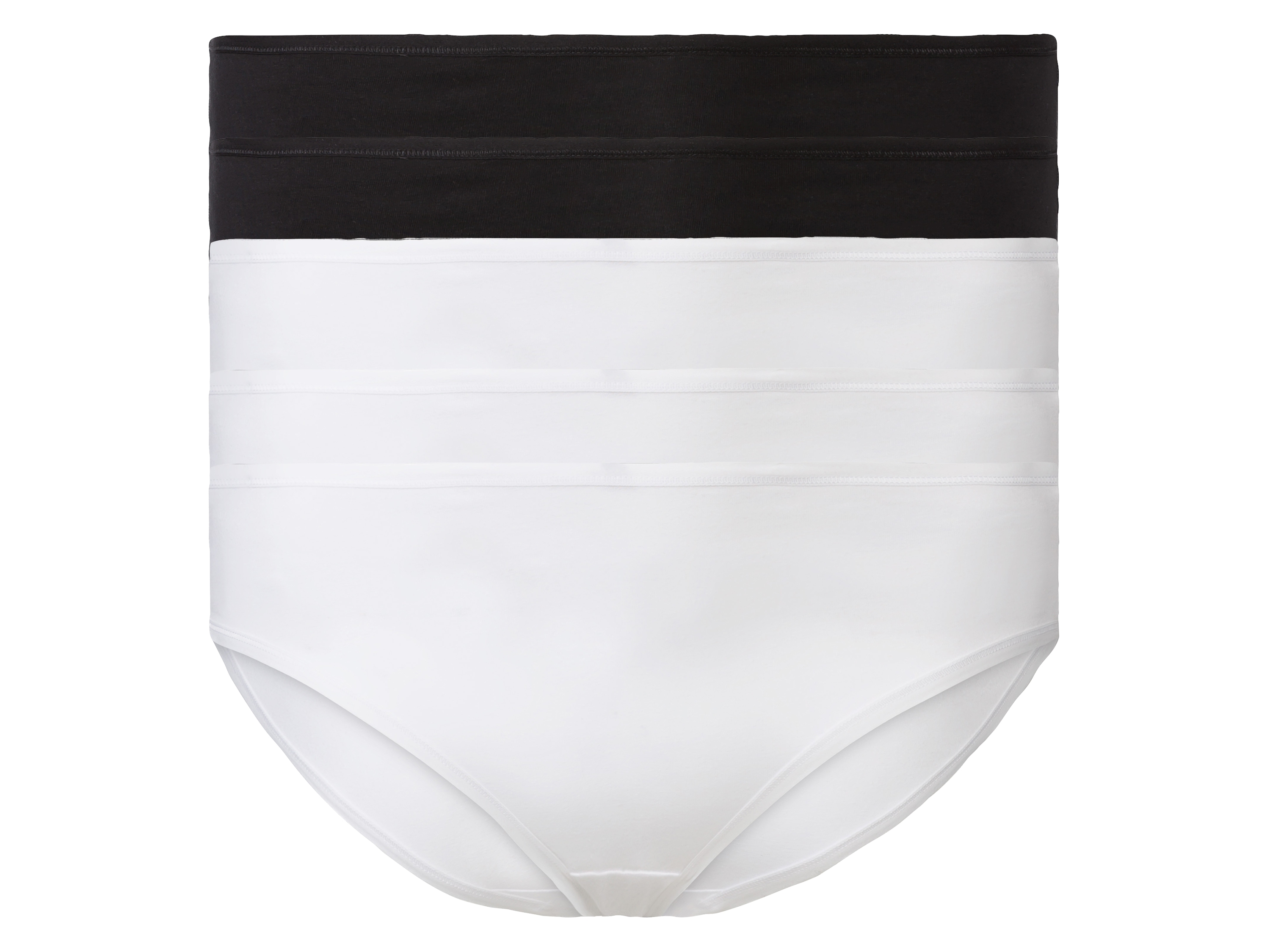 esmara® Figi damskie z bawełną, 5 par (Czarny / biały, 3XL (56/58))