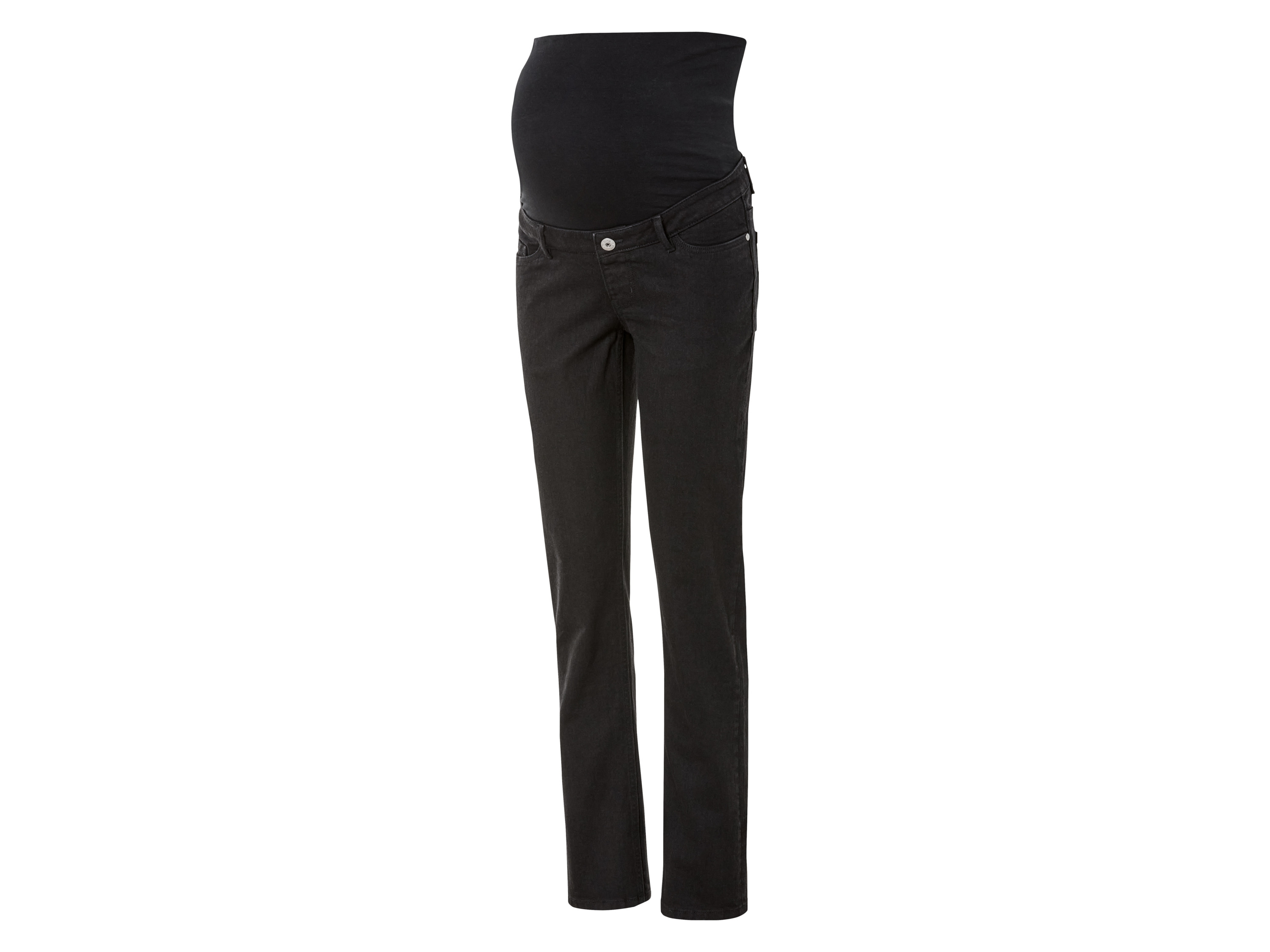 esmara® Jeansy ciążowe damskie, straight fit (Czarny, 42)