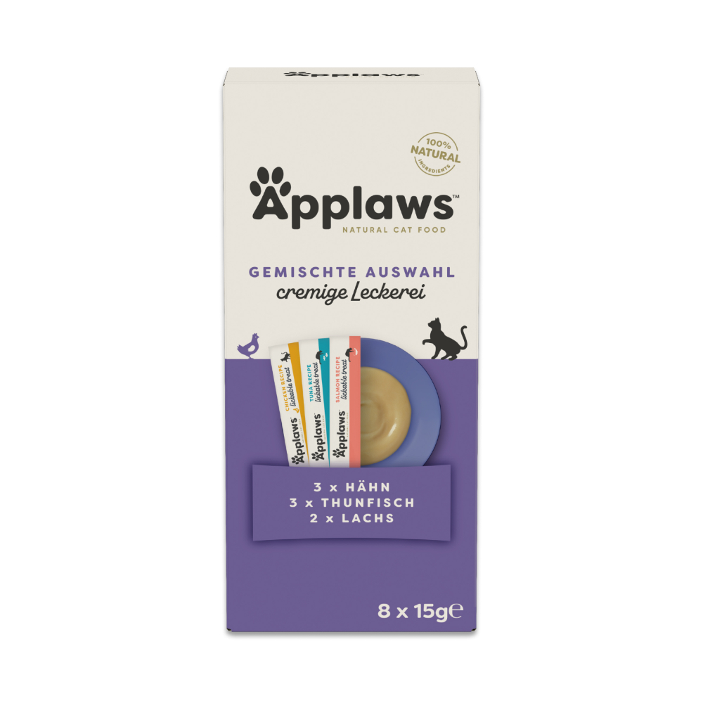 Megapakiet Applaws kremowy przysmak, 32 x 15 g - Pakiet mieszany (3 smaki)
