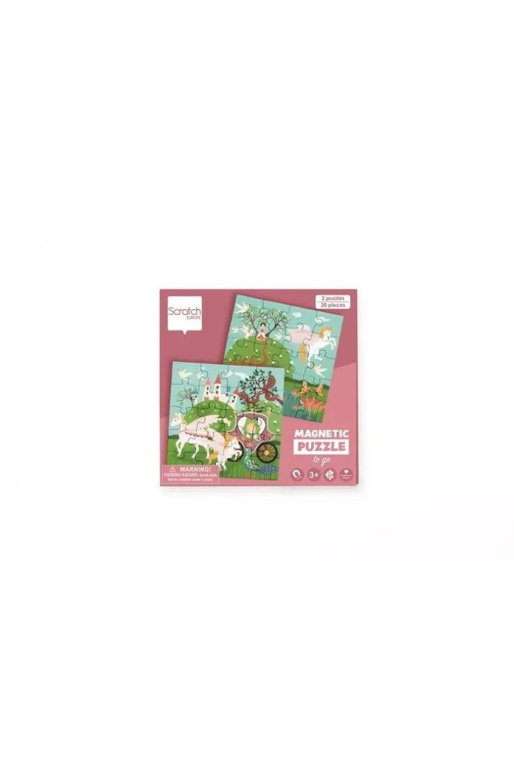 Puzzle magnetyczne 20x2 + książka Księżniczki