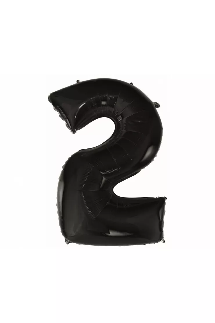 Balon foliowy cyfra 2 czarny