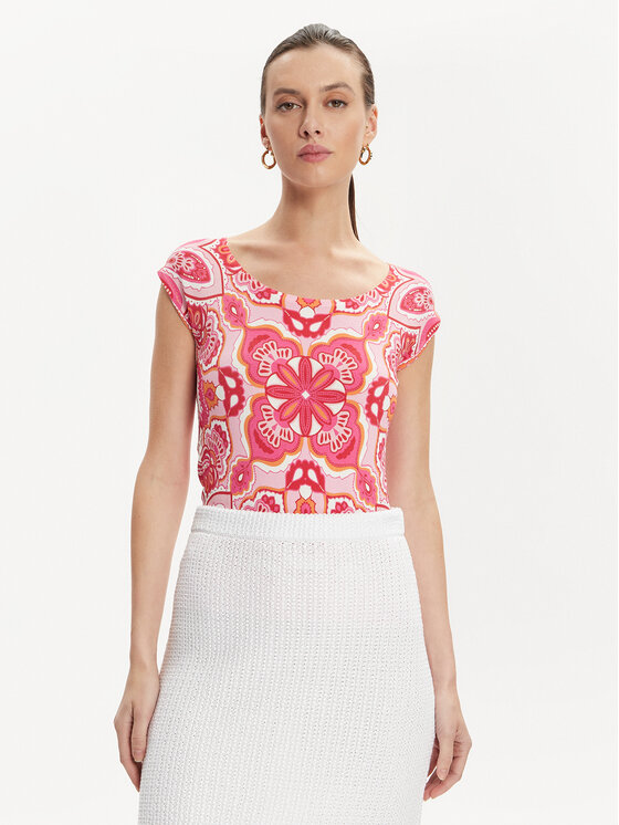 Luisa Spagnoli Bluzka Crotone 58243 Różowy Regular Fit