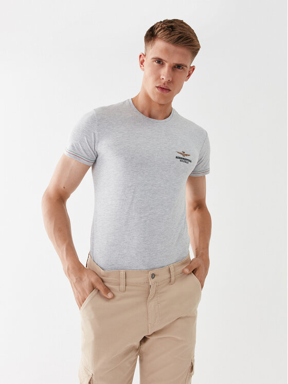 Aeronautica Militare T-Shirt AM1UTI003 Szary Regular Fit