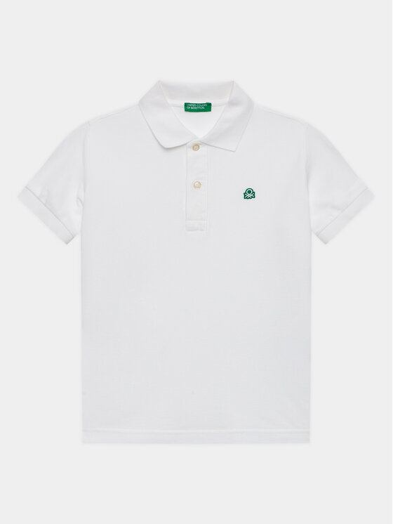 United Colors Of Benetton Polo 3089C300Q Biały Regular Fit