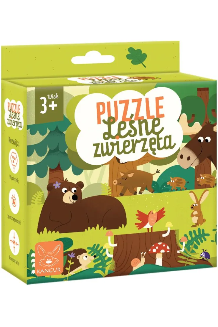 Puzzle Leśne Zwierzęta 3+