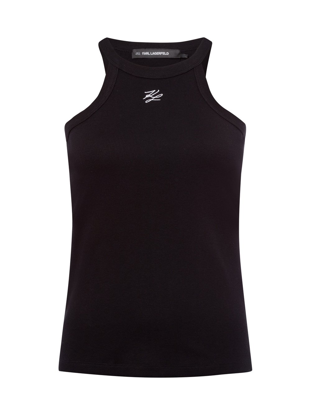 KARL LAGERFELD Top damski - Autograph Tank Kobiety Bawełna czarny, XS