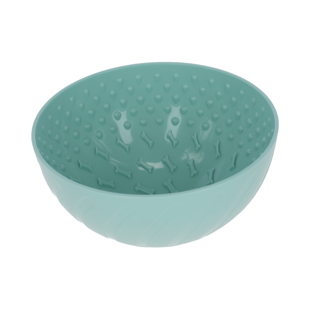 Kerbl Pet miska spowalniająca jedzenie, turkusowa - Ø 20,5 x dł. 11 cm