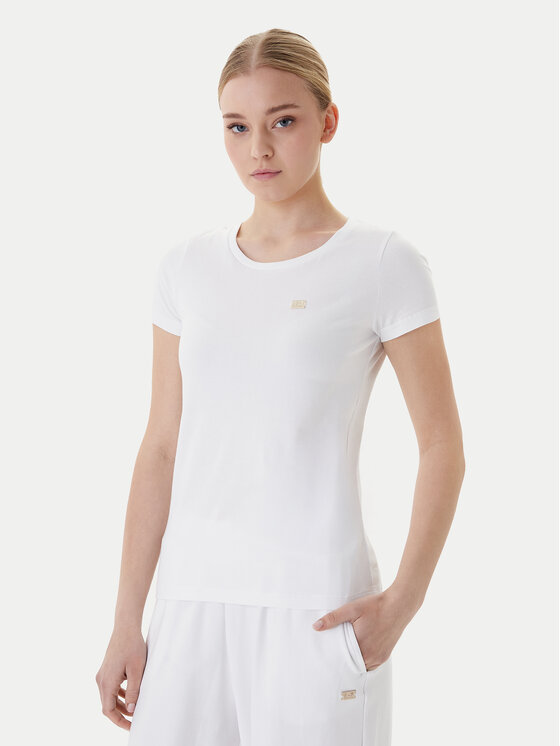 EA7 Emporio Armani T-Shirt 7W001045 AF10373 U0002 Biały Slim Fit