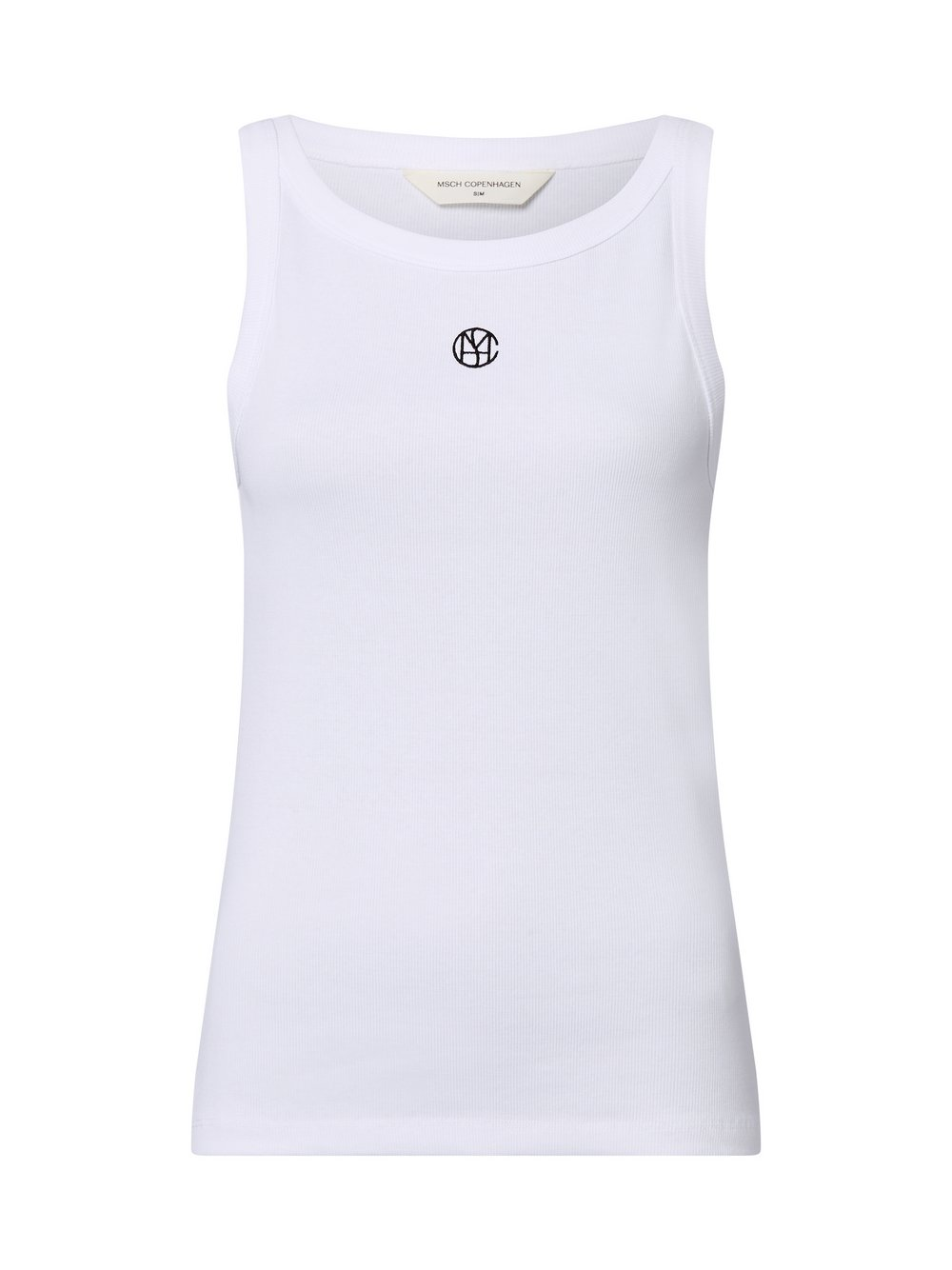 Msch Copenhagen Top damski - MSCHGubbe Rasmia Icon Kobiety Bawełna biały, S/M