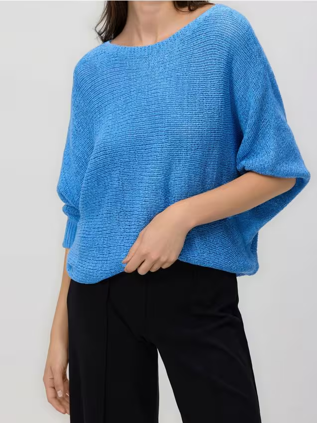 Reserved - Gładki sweter - jasnoniebieski