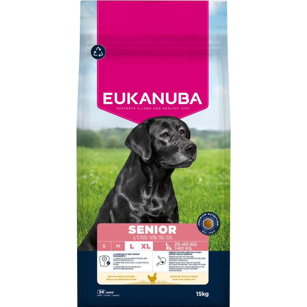 Eukanuba Premium Nutrition Senior Large & Giant Breed, kurczak - 15 kg