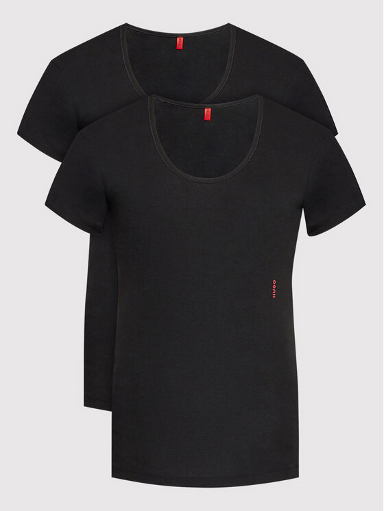 HUGO Komplet t-shirtów Twin 50469660 Czarny Regular Fit