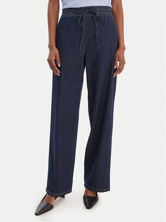 Marella Jeansy Fingere 2615181091 Granatowy Wide Leg