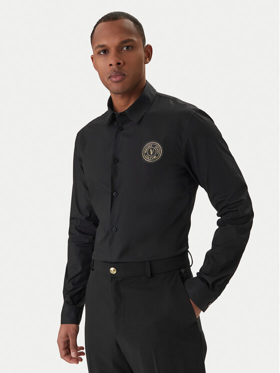 Versace Jeans Couture Koszula 80GALCS0 CNY17 Czarny Regular Fit