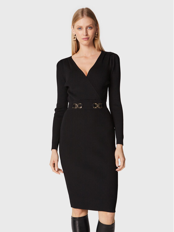 Morgan Sukienka koktajlowa 222-RMBIZ Czarny Slim Fit