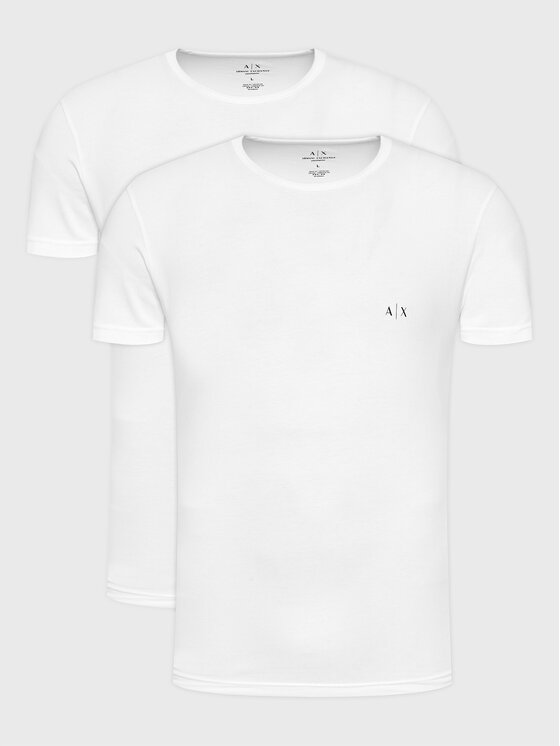Armani Exchange Komplet t-shirtów 956005 CC282 04710 Biały Slim Fit