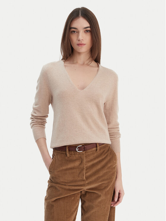United Colors Of Benetton Sweter 1002D401Y Beżowy Regular Fit