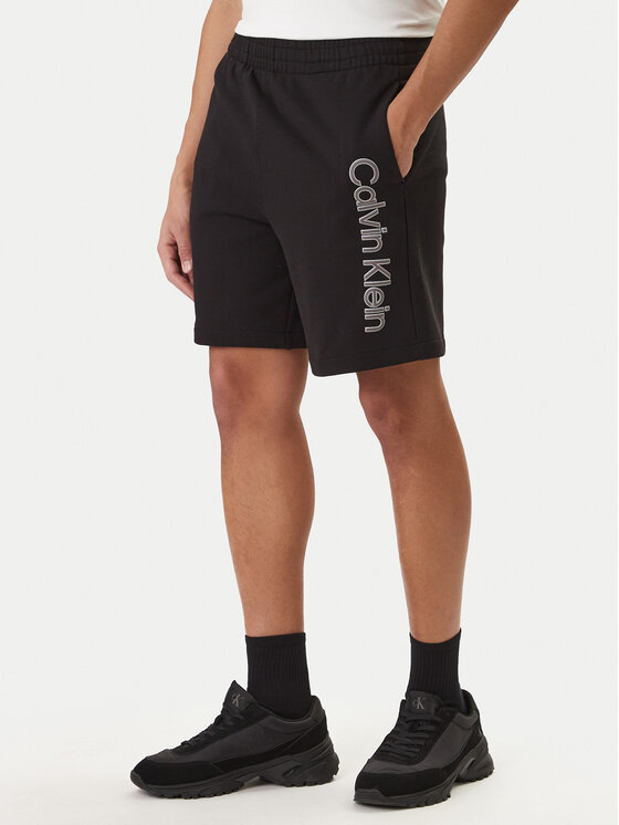 Calvin Klein Szorty sportowe LV04LF240G Czarny Regular Fit