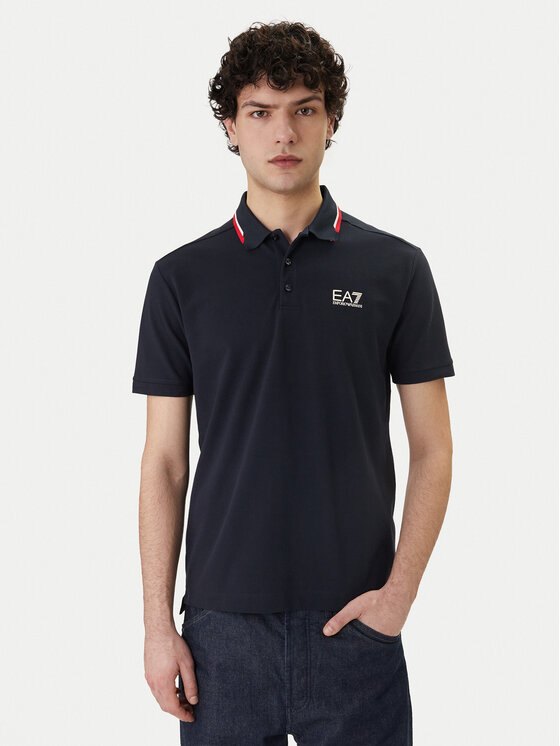 EA7 Emporio Armani Polo 7M001604 AF13511 UB102 Granatowy Regular Fit
