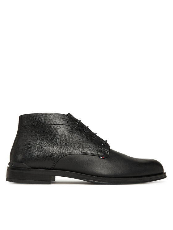 Tommy Hilfiger Trzewiki Corporate Hilfiger Lth Boot FM0FM05697 Czarny
