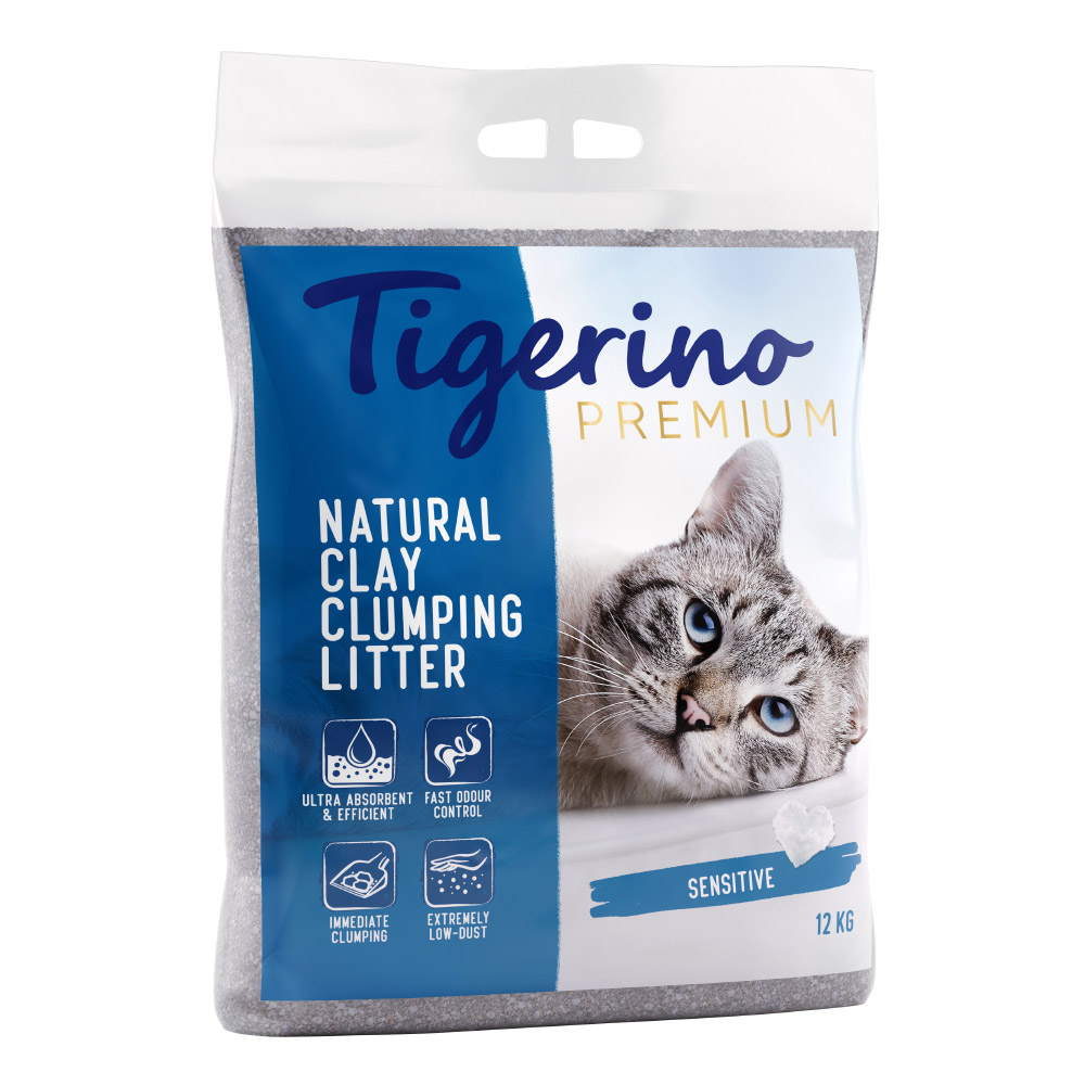 Tigerino Premium Sensitive, żwirek dla kota - bezzapachowy - 12 kg (ok. 12 l)