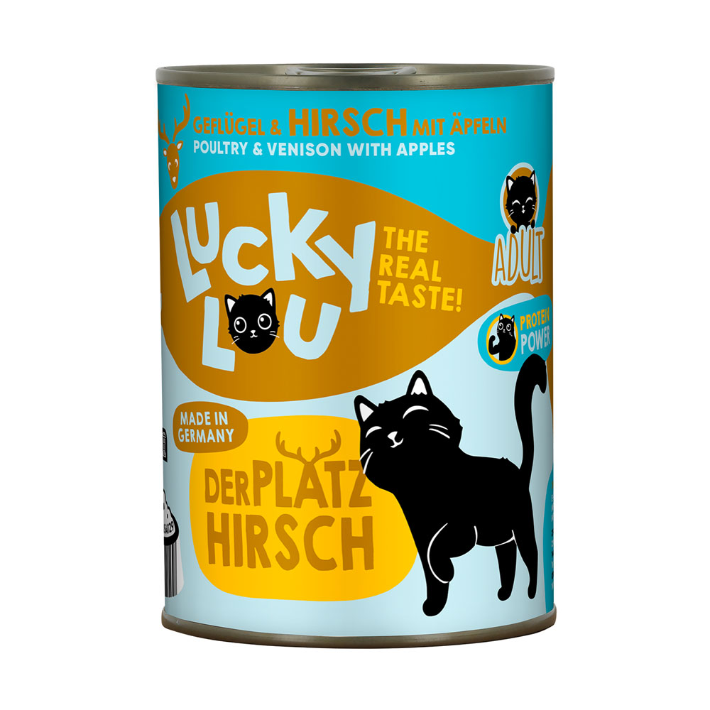 Korzystny pakiet Lucky Lou Adult, 24 x 400 g - Drób i jeleń
