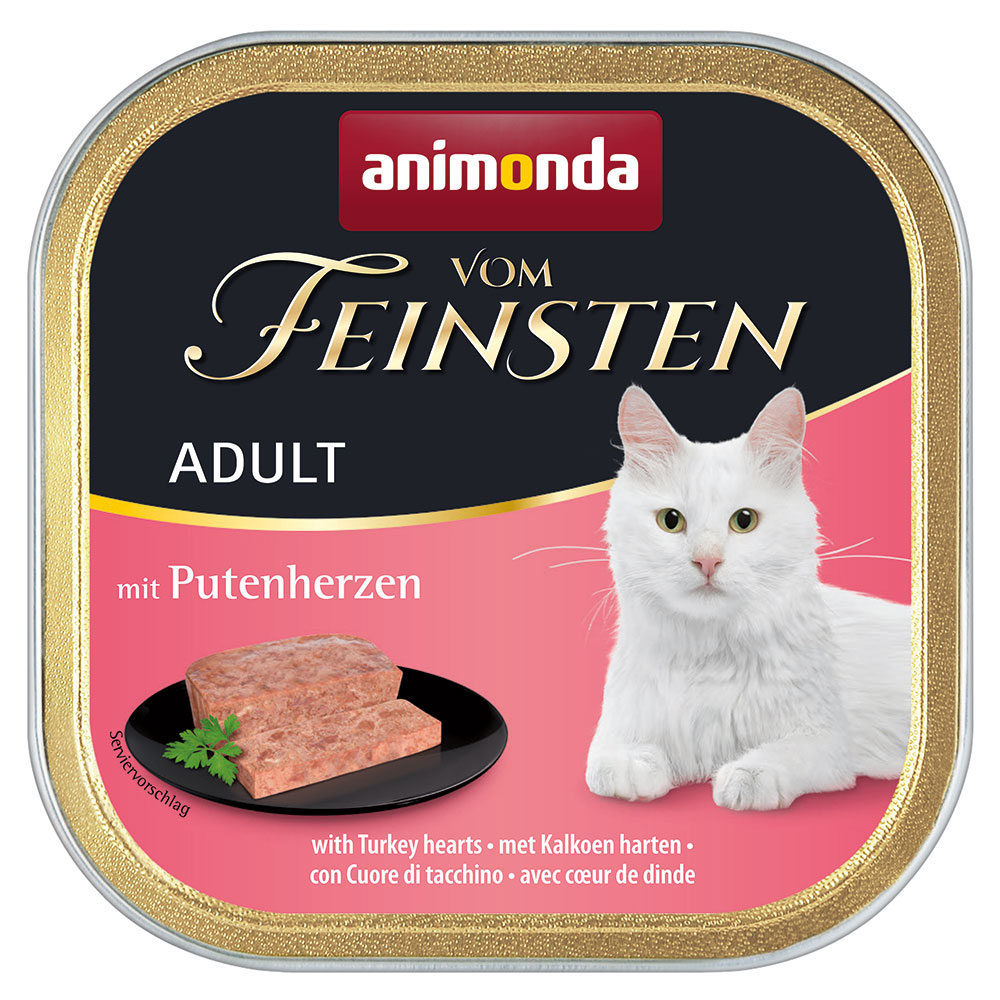 Megapakiet animonda vom Feinsten Adult, 32 x 100 g  - Serca indycze