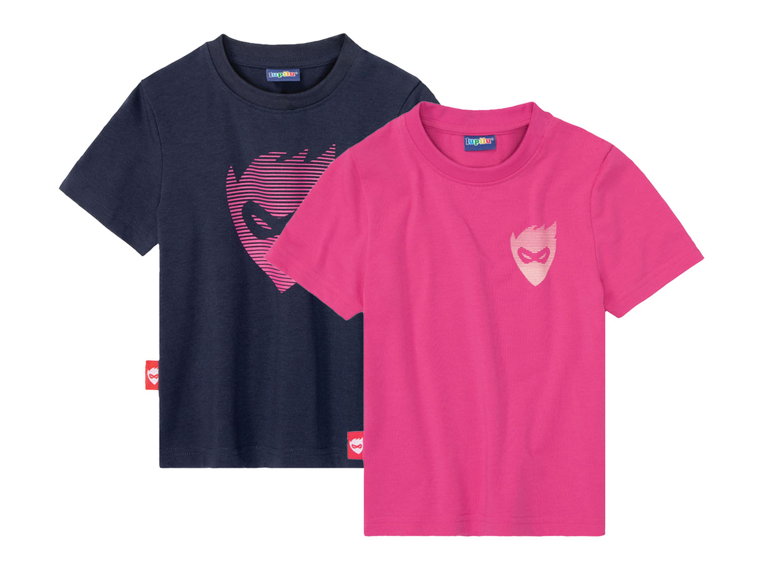 lupilu® T-shirty funkcyjne dziewczęce, 2 sztuki (Różowy/granatowy, 98/104)