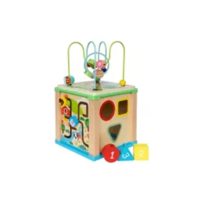 Kostka edukacyjna drewniana  akcesoria 20x19x18 SMILY PLAY SP84944