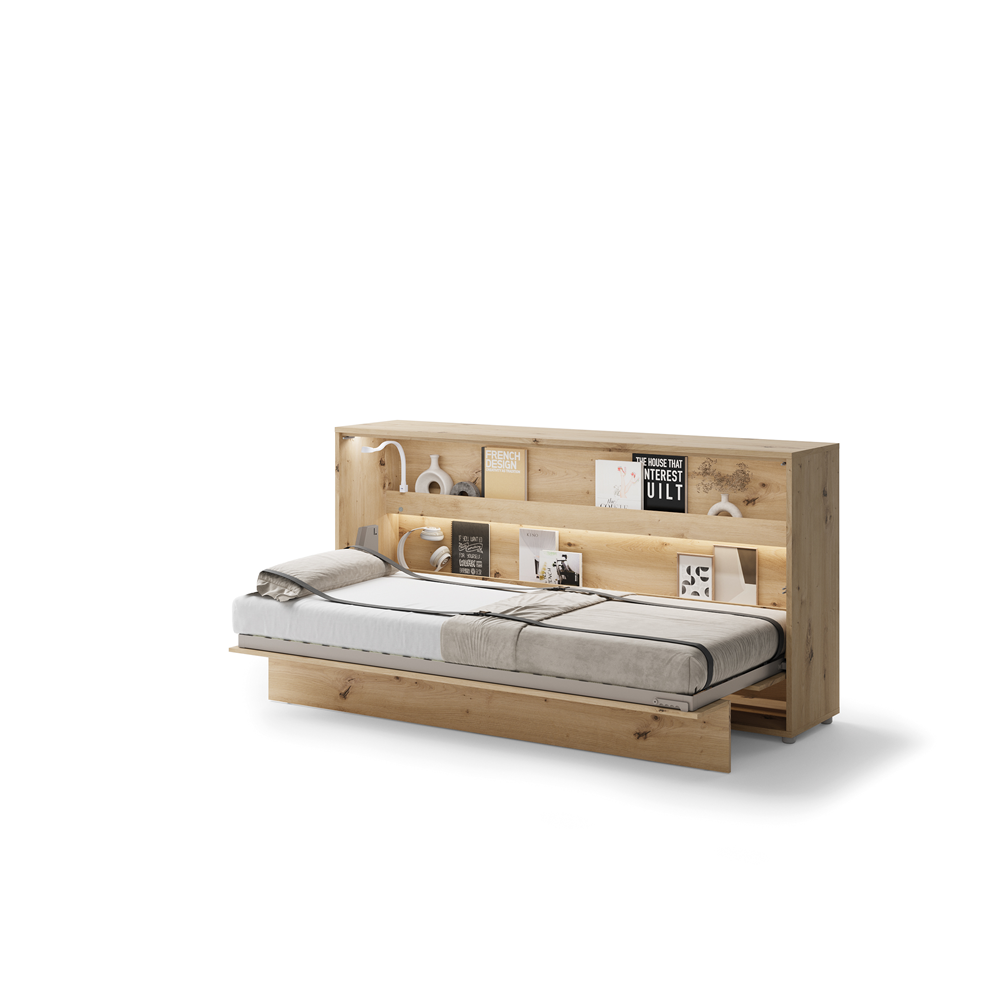 Półkotapczan poziomy BC-06 Bed Concept 90x200 cm Dąb artisan meble lenart, lenart, półkotapczany lenart, półkotapczan lenart, półkotapczan, półkotapczany, bed concept, meble bed concept, łóżko w szafie