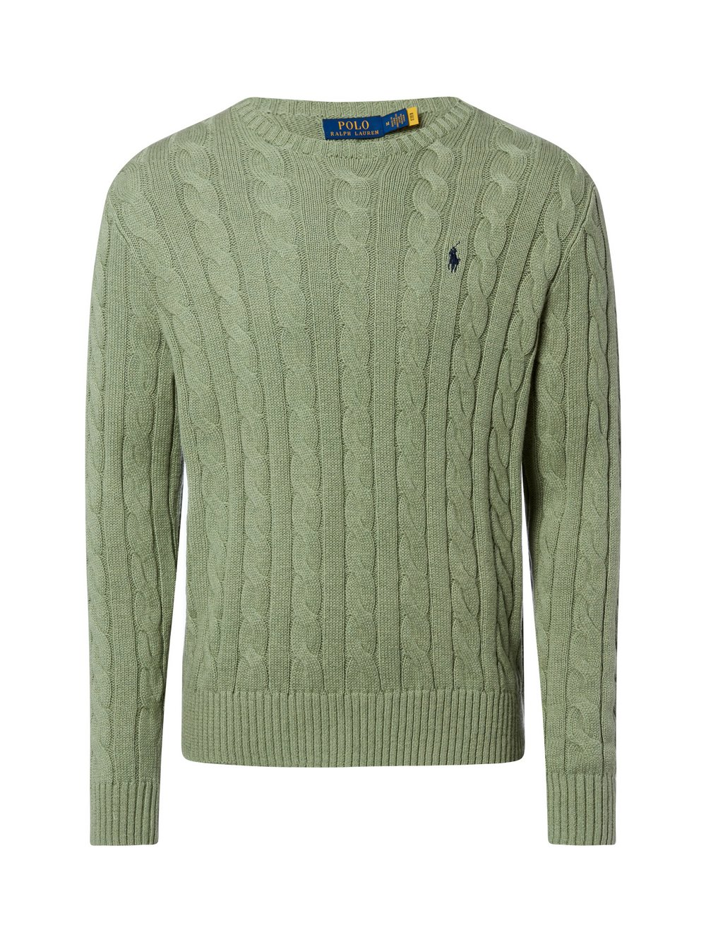 Polo Ralph Lauren Męski sweter z dzianiny Mężczyźni Bawełna zielony, XL