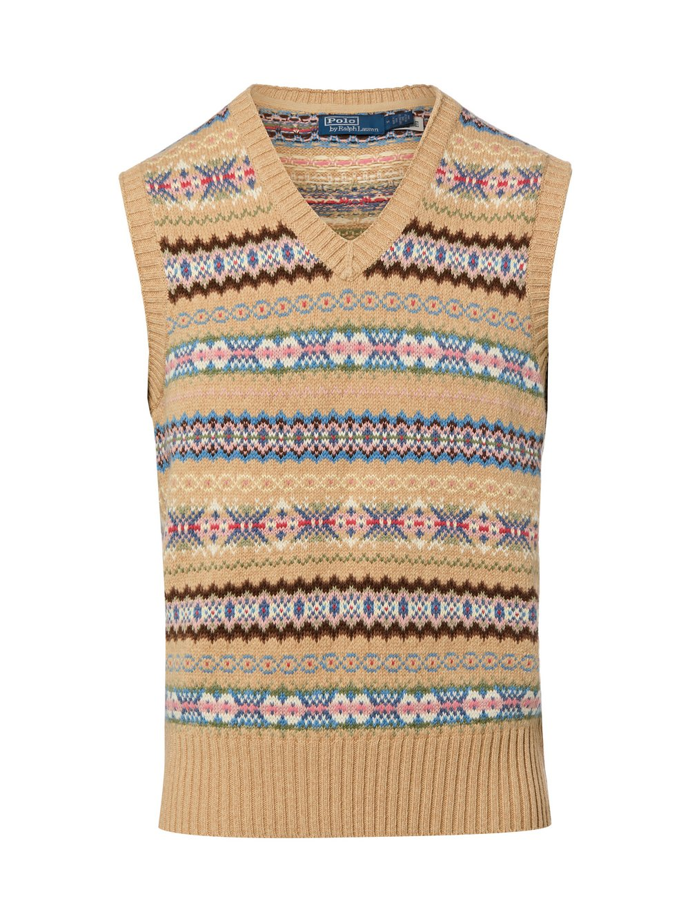 Polo Ralph Lauren Sweter z zawartością wełny Mężczyźni Bawełna brązowy|wielokolorowy, XXL
