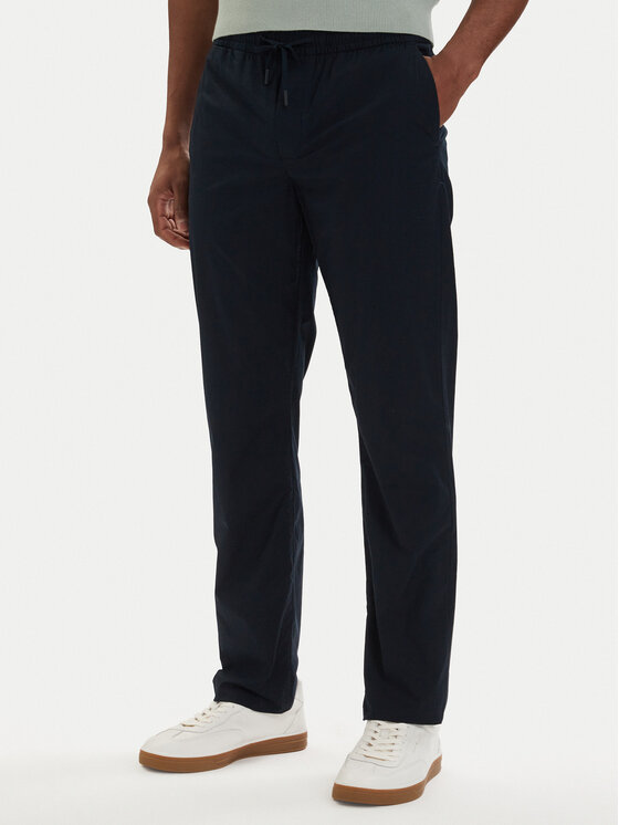 Tommy Hilfiger Chinosy Denton MW0MW42340 Granatowy Slim Fit
