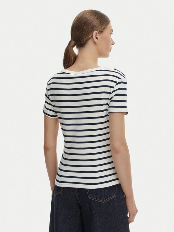 Tommy Hilfiger T-Shirt WW0WW49250 Écru Slim Fit