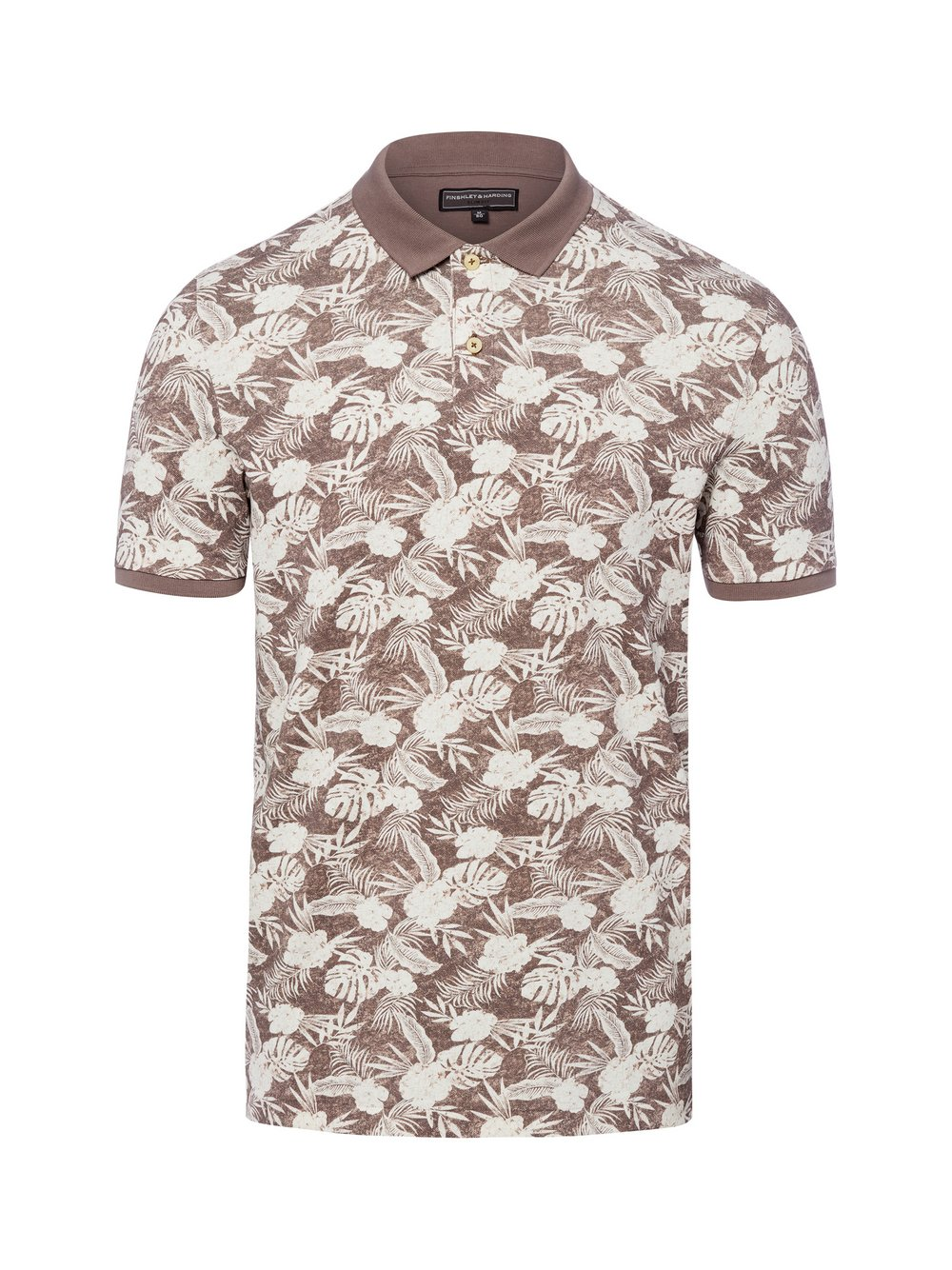 Finshley & Harding Męska koszulka polo Mężczyźni Bawełna brązowy, XXXL